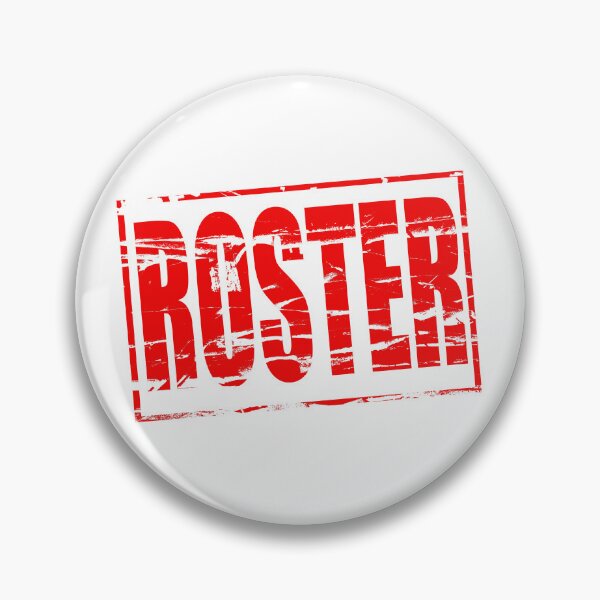 Item preview, Red rubber stamp effect Roster.  designed and sold by funkyworm.