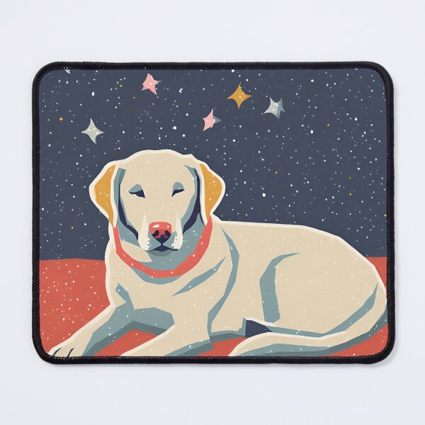 Item preview, Stargazing Dog – Peaceful Retro Nighttime Pet Portrait designed and sold by Beemyguest.