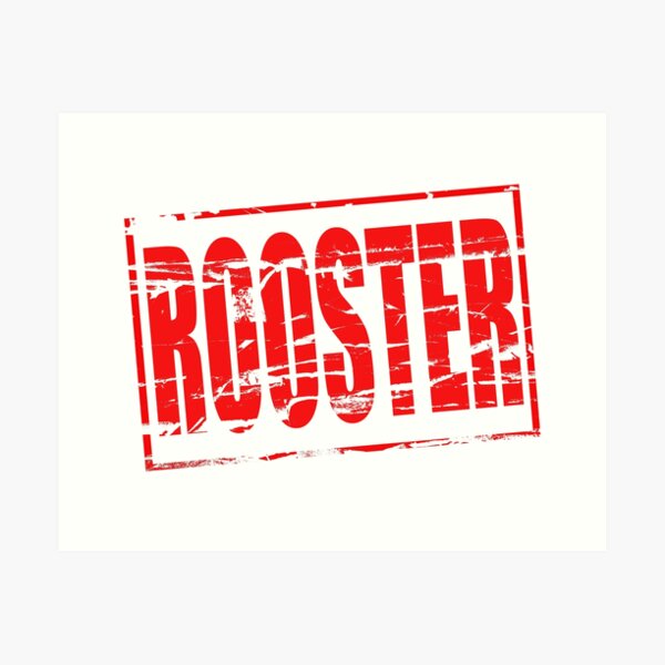Item preview, Rood rubber stempel effect Rooster.  designed and sold by funkyworm.