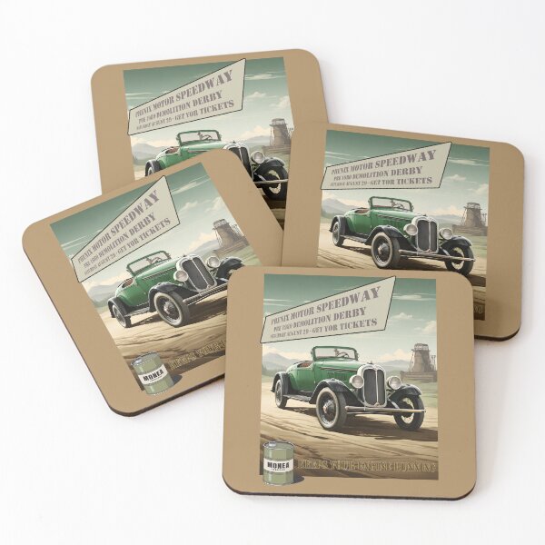 Item preview, Old car fantasy poster demolition derby 1950 style 2 designed and sold by Museum Of Non-Existing Art.