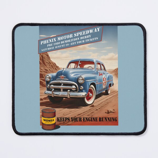 Item preview, Old car fantasy poster demolition derby 1950 style 4 designed and sold by Museum Of Non-Existing Art.