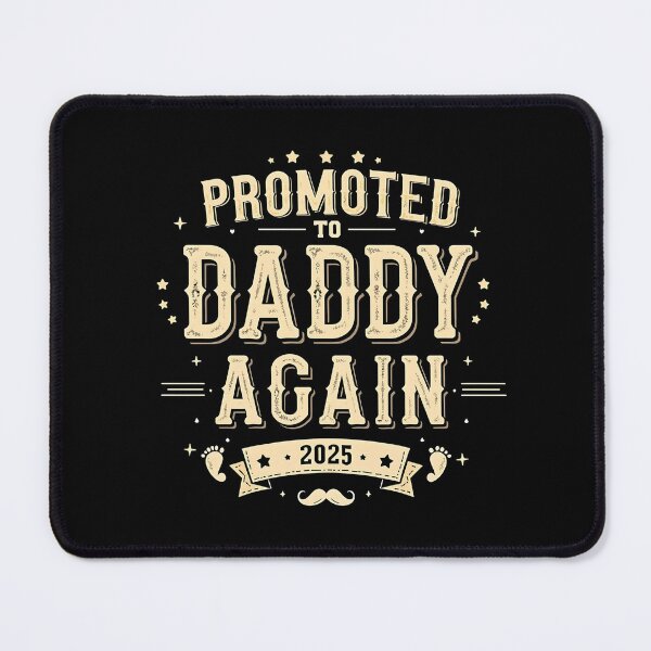 Item preview, Promoted to Daddy Again 2025 - New Dad Announcement Tee designed and sold by DesignDoodleArt.