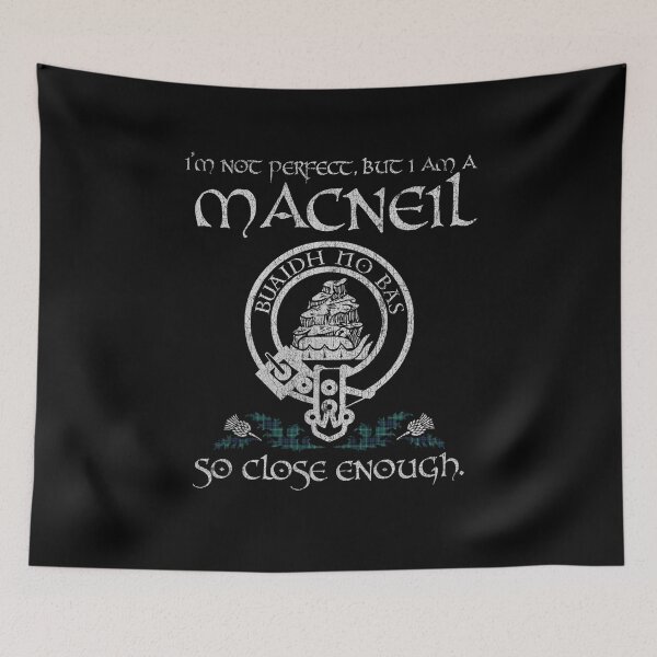 Item preview, MacNeil of Colonsay clan Scottish surname crest badge motto tartan sporran kilt men women designed and sold by Clan1093.