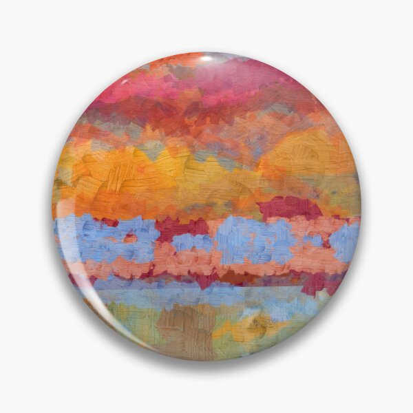 Item preview, Abstract Landscape in Gold, Pink, Blue, Orange designed and sold by Jessielee72.