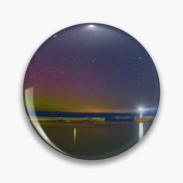 Item preview, Enchanting Skies: Rare Aurora Display Over Donaghadee Lighthouse designed and sold by TomSmithPhotos.
