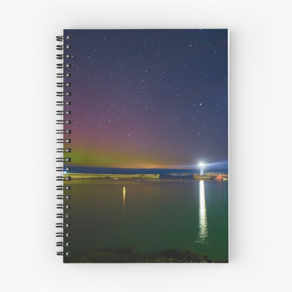 Item preview, Enchanting Skies: Rare Aurora Display Over Donaghadee Lighthouse designed and sold by TomSmithPhotos.