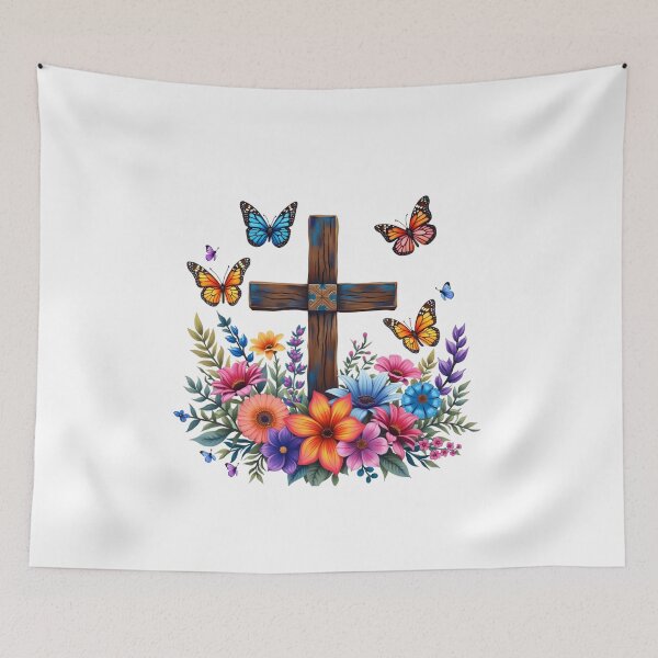 Item preview, cross and butterfly  designed and sold by jkrphoto.