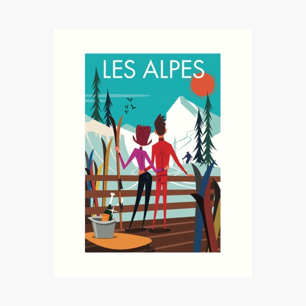 Aperçu de l'œuvre Affiche Les Alpes créée et vendue par GAGodel.