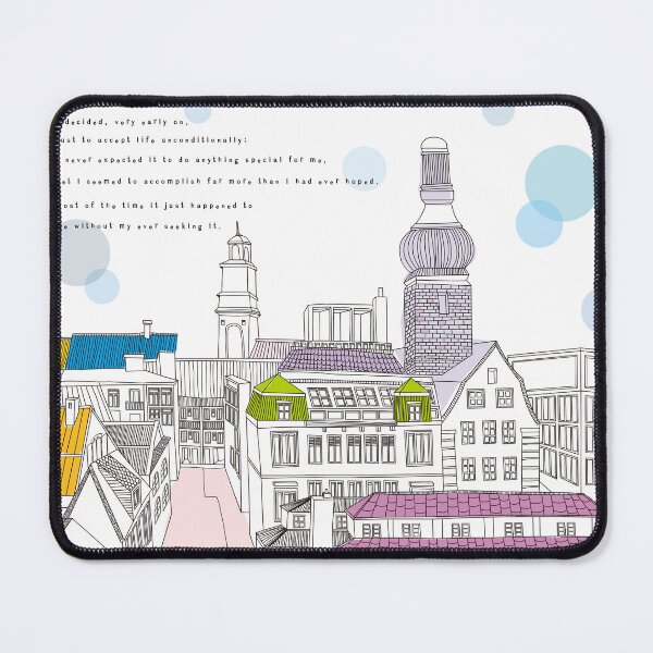 Item preview, Colorful European Townscape – Inspirational Quote Line Art designed and sold by dearjunie.