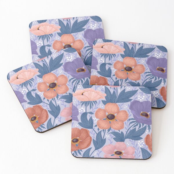 Item preview, Bold colorful anemone - muted designed and sold by me-coco-design.