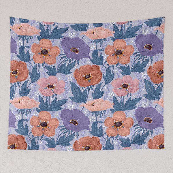 Item preview, Bold colorful anemone - muted designed and sold by me-coco-design.