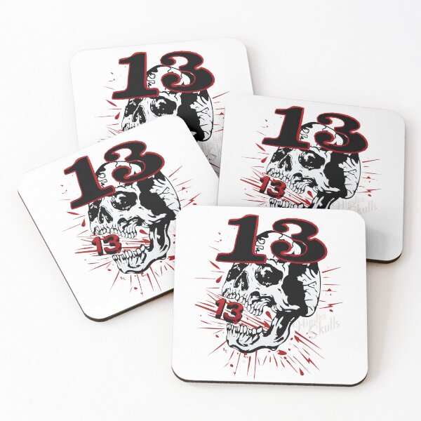 Item preview, 13 series skull hipster skulls old school number version black tattoo designed and sold by Achille3777.