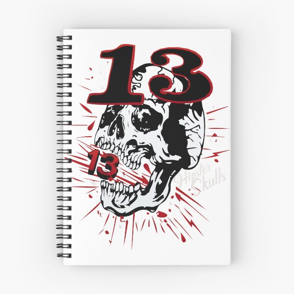 Item preview, 13 series skull hipster skulls old school number version black tattoo designed and sold by Achille3777.