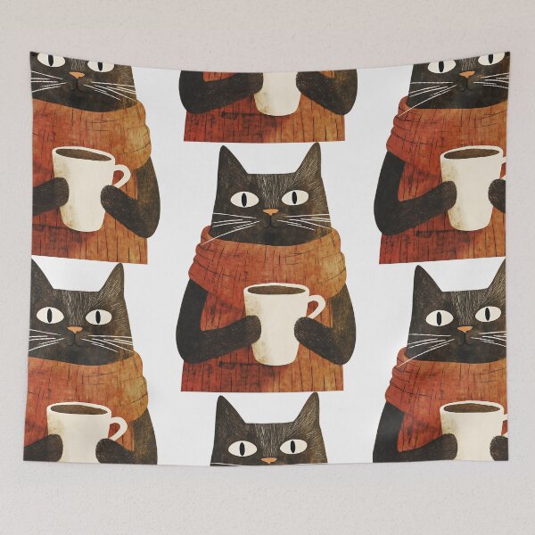 Item preview, Coffee Addict Cat designed and sold by bapupa.