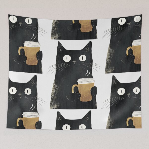 Item preview, Coffee Addict Cat: Morning Brew designed and sold by bapupa.