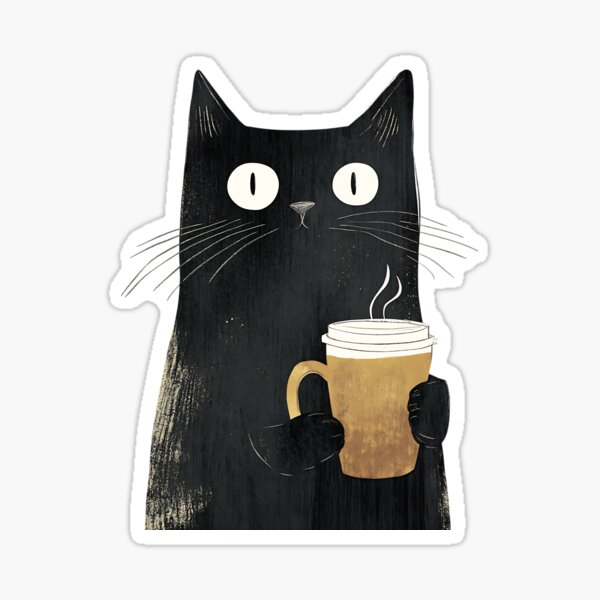 Artikel-Vorschau von Kaffeesüchtige Katze: Morgenkaffee, designt und verkauft von bapupa.