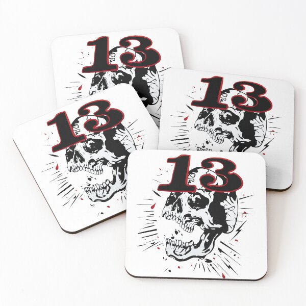 Item preview, 13 skull number misfortune tattoo designed and sold by Achille3777.