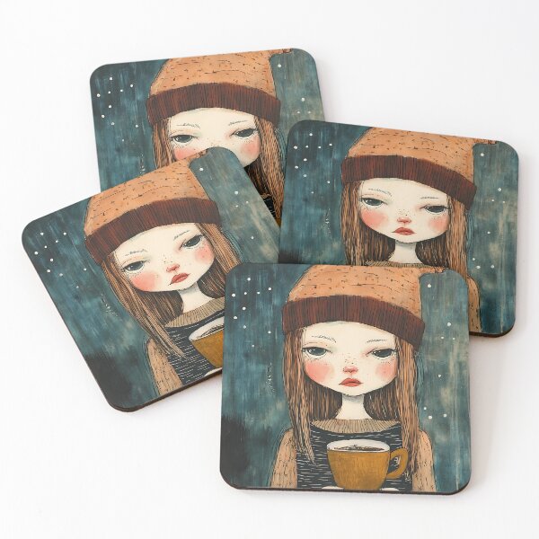 Item preview, Cute Coffee Addict Girl designed and sold by bapupa.