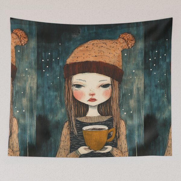 Item preview, Cute Coffee Addict Girl designed and sold by bapupa.