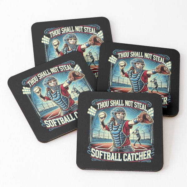 Item preview, Thou Shall Not Steal Softball Catcher designed and sold by TrendsLook.