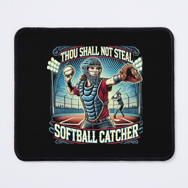 Item preview, Thou Shall Not Steal Softball Catcher designed and sold by TrendsLook.