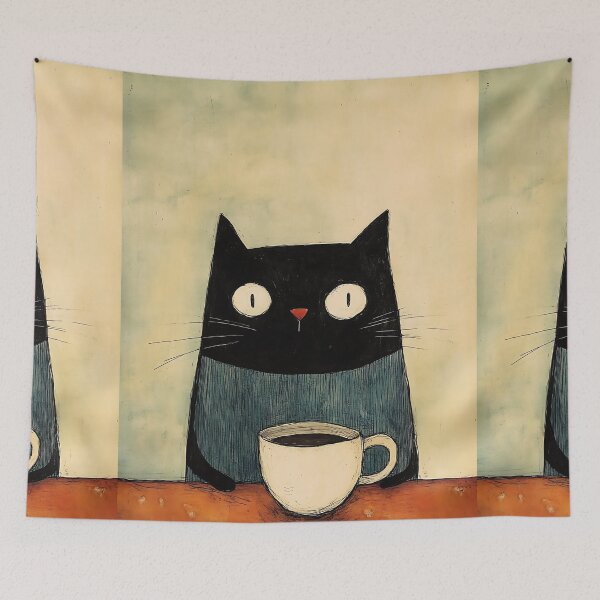 Item preview, Purrfect Coffee and Cats designed and sold by bapupa.
