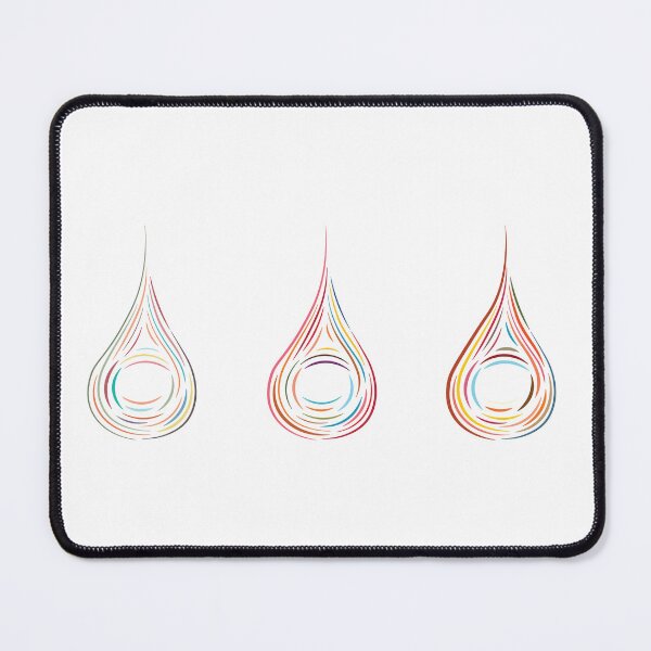 Item preview, Trio of Drops - Autumn, Horizontal Alignment, Light Background designed and sold by Onyx Swan Art.