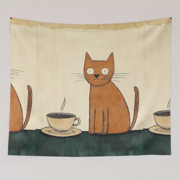 Item preview, Cozy Coffee with Cats designed and sold by bapupa.