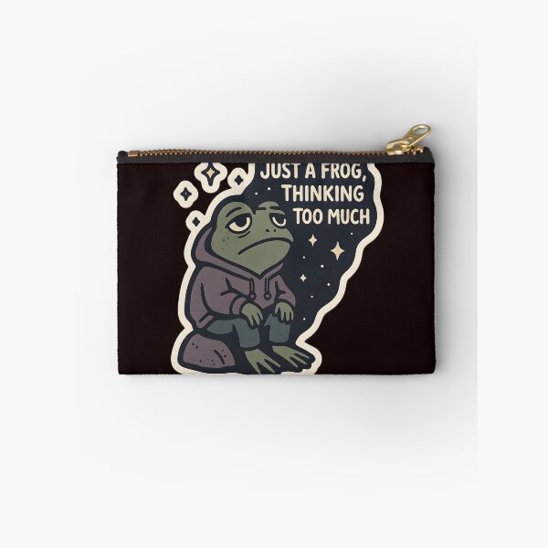 Item preview, Sad Frog Thinking Too Much Moody Aesthetic Design designed and sold by meshhead.