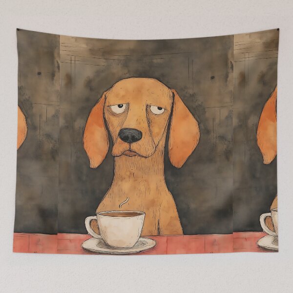 Item preview, Cute Coffee and Dogs designed and sold by bapupa.