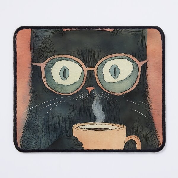 Item preview, Funny Coffee Addict Cat designed and sold by bapupa.
