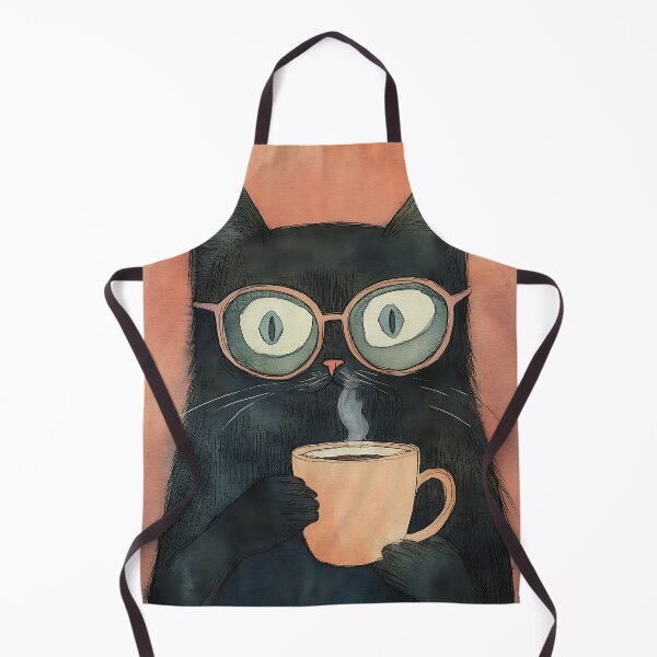 Item preview, Funny Coffee Addict Cat designed and sold by bapupa.