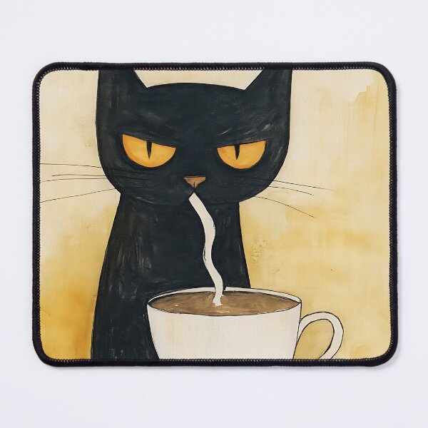 Item preview, Just a Coffee Addict Cat designed and sold by bapupa.