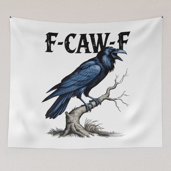Item preview, Black Crow F Caw F Funny Black Bird Lover designed and sold by FantasyFablesC.