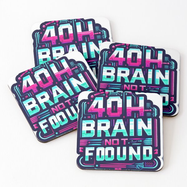 Item preview, 404 Brain Not Found – Tech Glitch Humor designed and sold by Gscode.