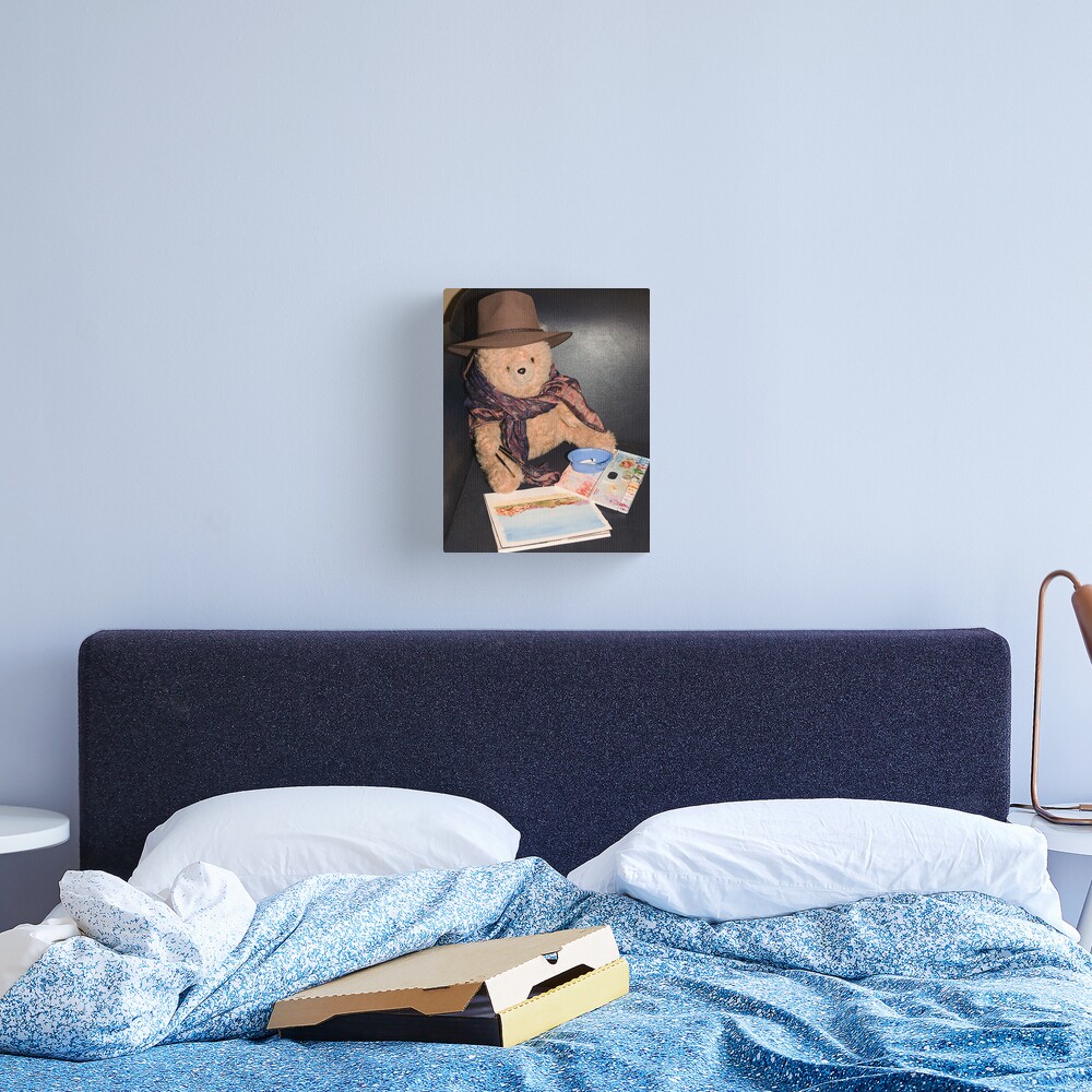 Teddy Bear the Artist Canvas Print