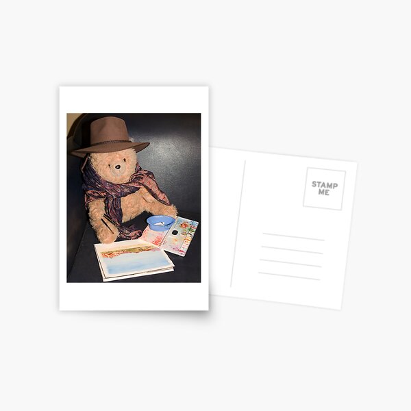 Teddy Bear the Artist Postcard