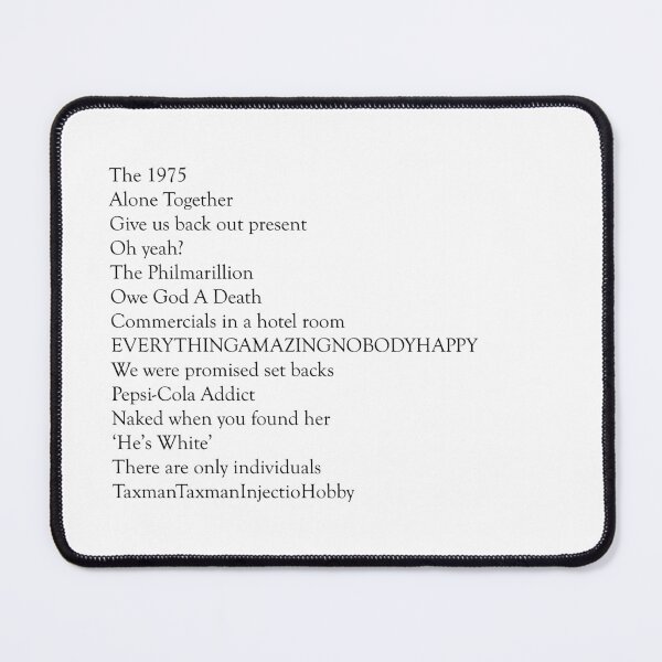 Item preview, GHEMB tracklist designed and sold by FynnFDesign.