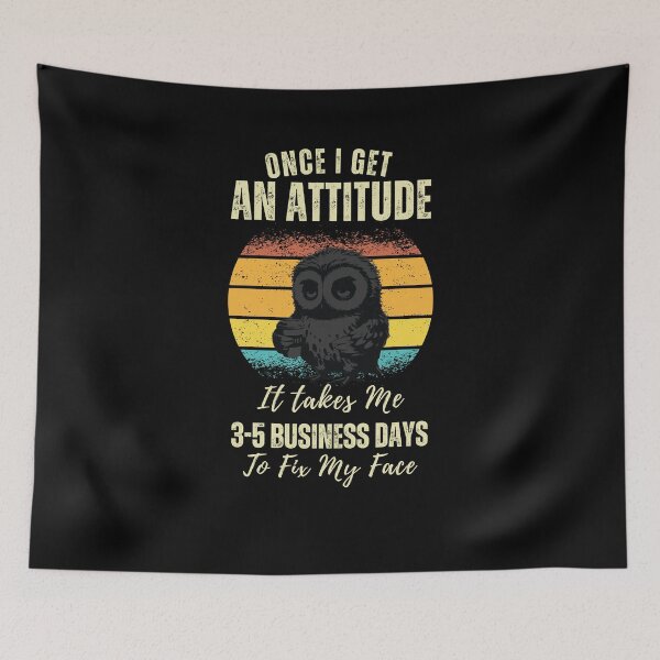 Item preview, Retro Bird Once I Get An Attitude, It Takes Me 3 5 Business Retro Sunset Design Joke designed and sold by Run to Creations.