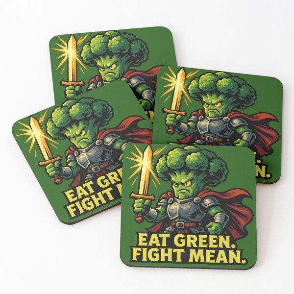 Item preview, Fighting Broccoli with Sword – Eat Green Fight Mean designed and sold by meshhead.