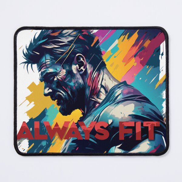 Item preview, A powerful, energetic and dynamic fitness logo with the text "Always fit" designed and sold by blindblues50.
