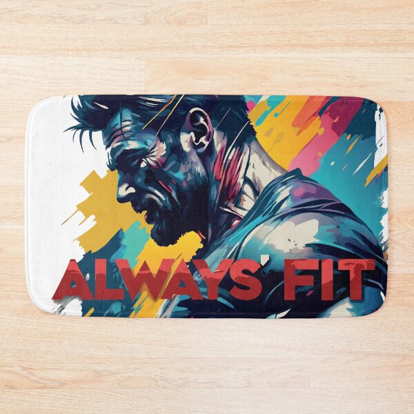 Item preview, A powerful, energetic and dynamic fitness logo with the text "Always fit" designed and sold by blindblues50.