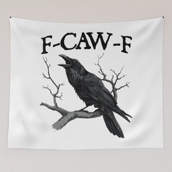 Item preview, Black Crow F Caw F Funny Black Bird designed and sold by FantasyFablesC.