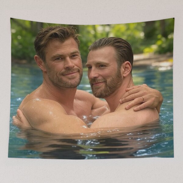 Item preview, chris hemsworth and chris evans together designed and sold by Estiny-1993.