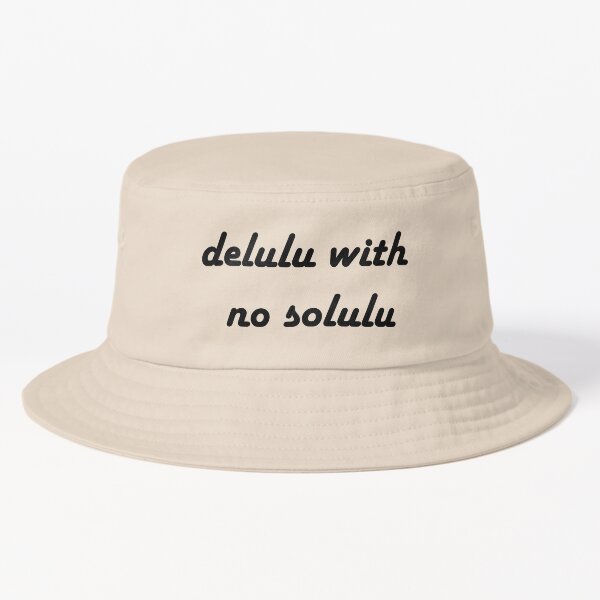 Vista previa del artículo con la obra «Delulu sin solución negra», diseñado y vendido por Nah, nope, not today.