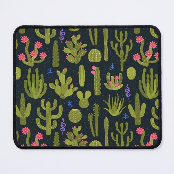 Item preview, Arizona Cacti Starry Night Desert Pattern with plants snakes and lizards designed and sold by artgeige.