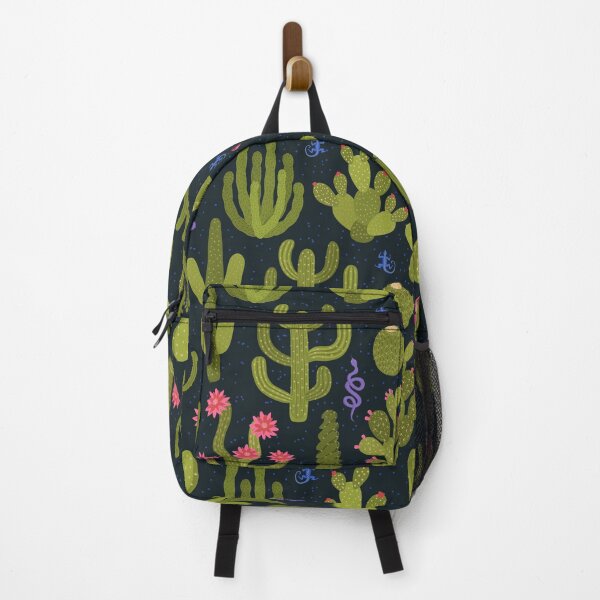 Item preview, Arizona Cacti Starry Night Desert Pattern with plants snakes and lizards designed and sold by artgeige.