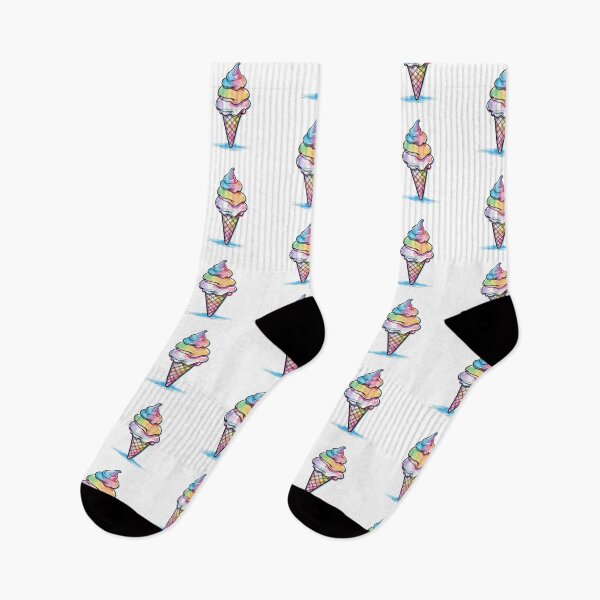 Item preview, Rainbow Ice Cream – Colorful Sweetness designed and sold by Moss and Moon Studio.