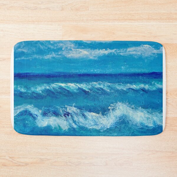 Item preview, Blue and Turquoise Waves  designed and sold by Art by Fruitcake.