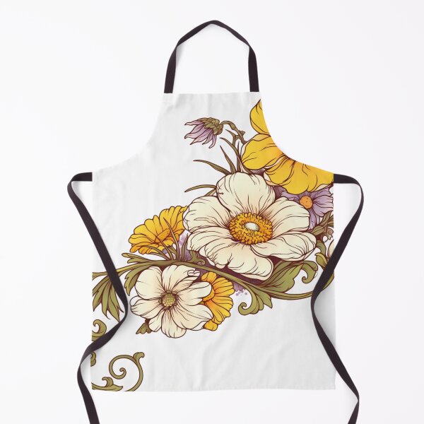 Item preview, White yellow and purple flowers designed and sold by MendaciousMina.